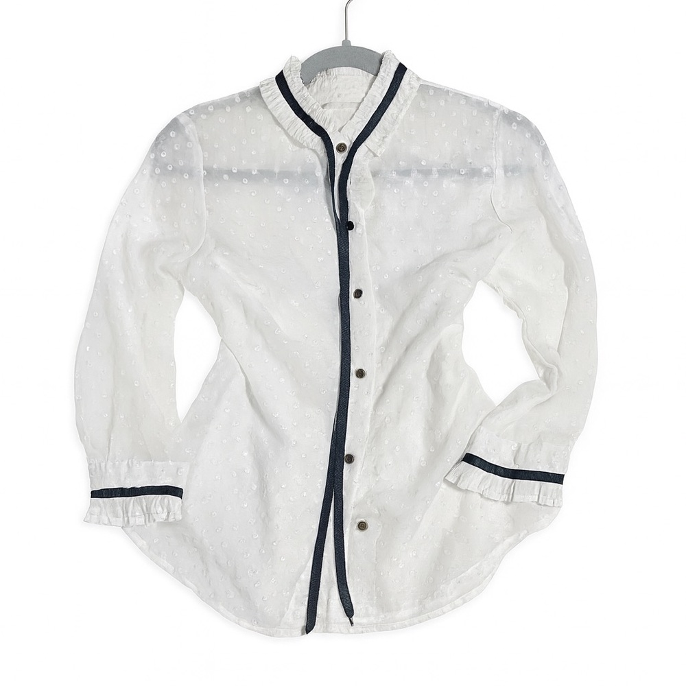 White Shirt with Black Trim